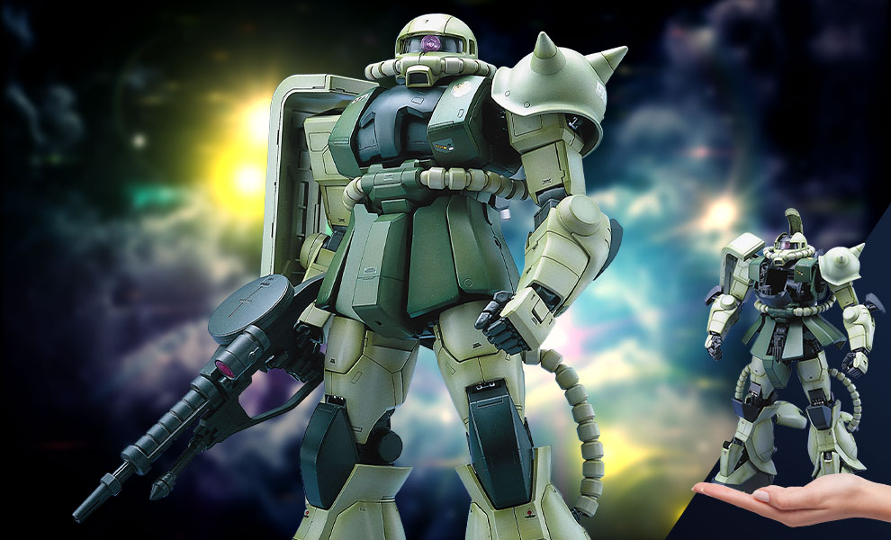 MS-06F Zaku II Green Figure by Bandai | Sideshow Collectibles