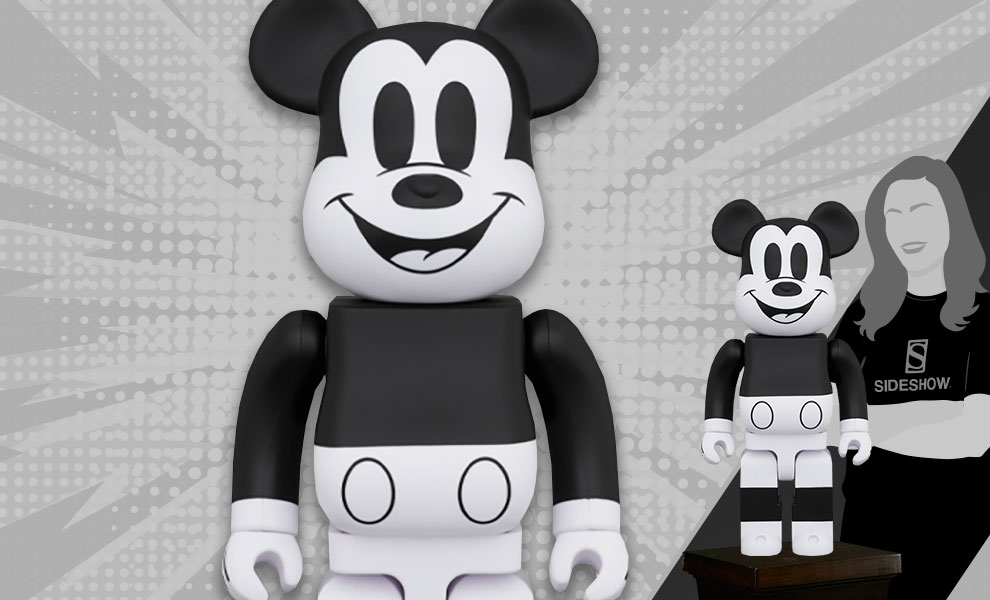 Be@rbrick Mickey Mouse Black & White 2020 Version Collectible 