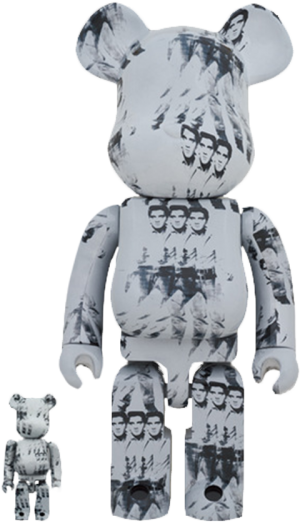 Be@rbrick Andy Warhol's Elvis Presley 100% & 400% Collectible Set