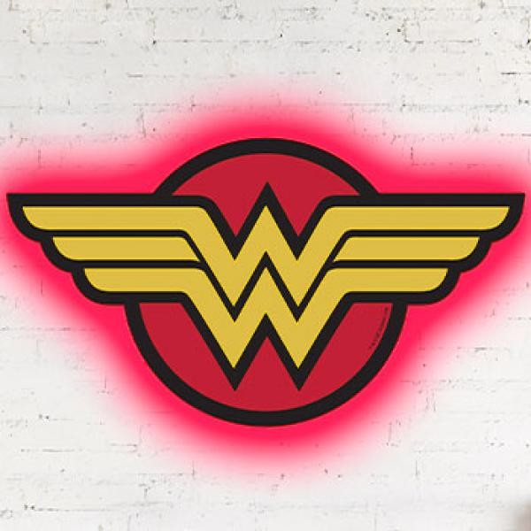 WONDER WOMAN LED LOGO LIGHT (REGULAR) Wall Light by Brandlite