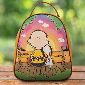 Loungefly Peanuts good Charlie Brown and Snoopy Sunset Mini Backpack BNWT