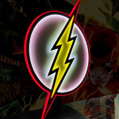The Flash LED Logo Light (Regular) (DC Comics) Wall Light by Brandlite