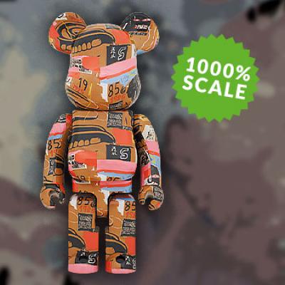 Be@rbrick Andy Warhol x Jean-Michel Basquiat #2 1000% (Andy Warhol) Collectible Figure by Medicom Toy