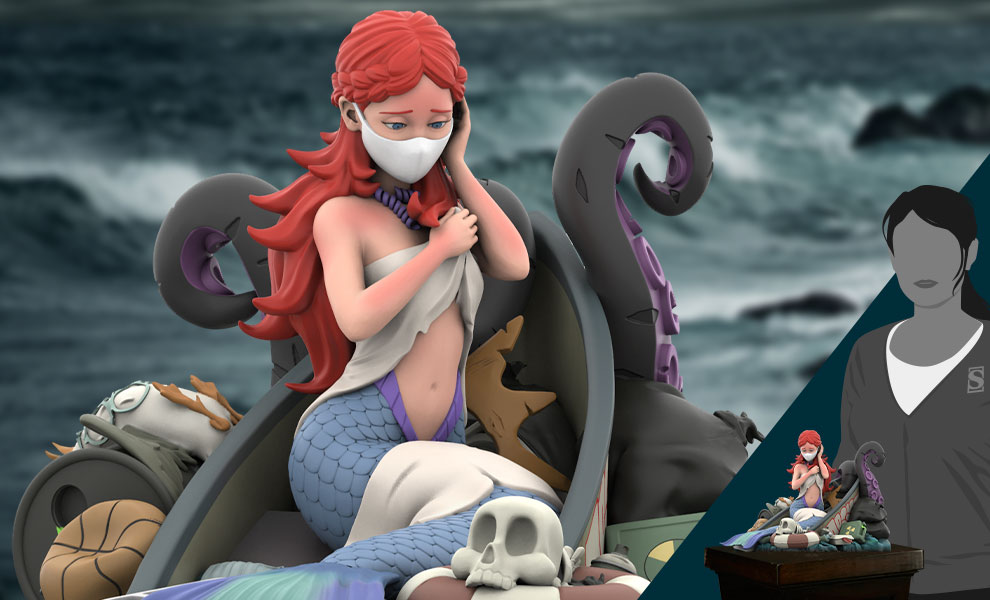 Mermaid's Ruin Statue by Mighty Jaxx