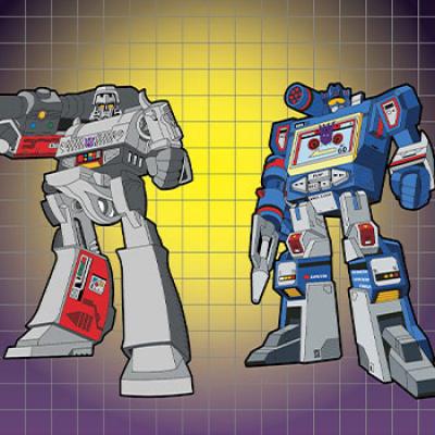 Megatron x Soundwave Retro Pin Set (Transformers) Collectible Pin by Icon Heroes