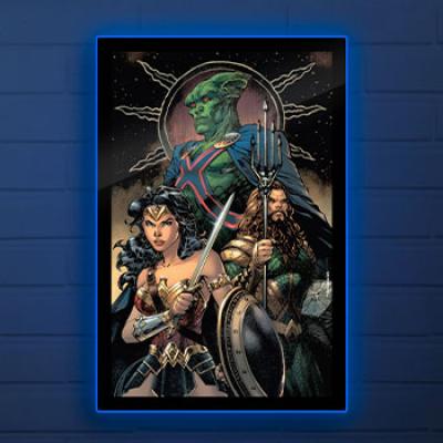 Zack Snyders Justice League #59 LED Poster Sign (Large) (DC Comics) Wall Light by Brandlite