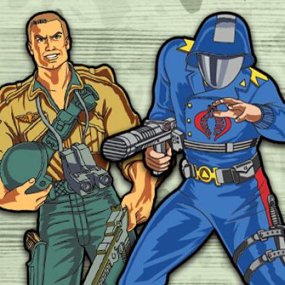 Duke x Cobra Commander Pin Set (G.I. Joe) Collectible Pin by Icon Heroes