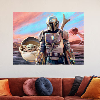 mandalorian wall mural