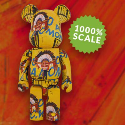 Be@rbrick Andy Warhol x Jean-Michel Basquiat #3 1000% (Andy Warhol) Collectible Figure by Medicom Toy