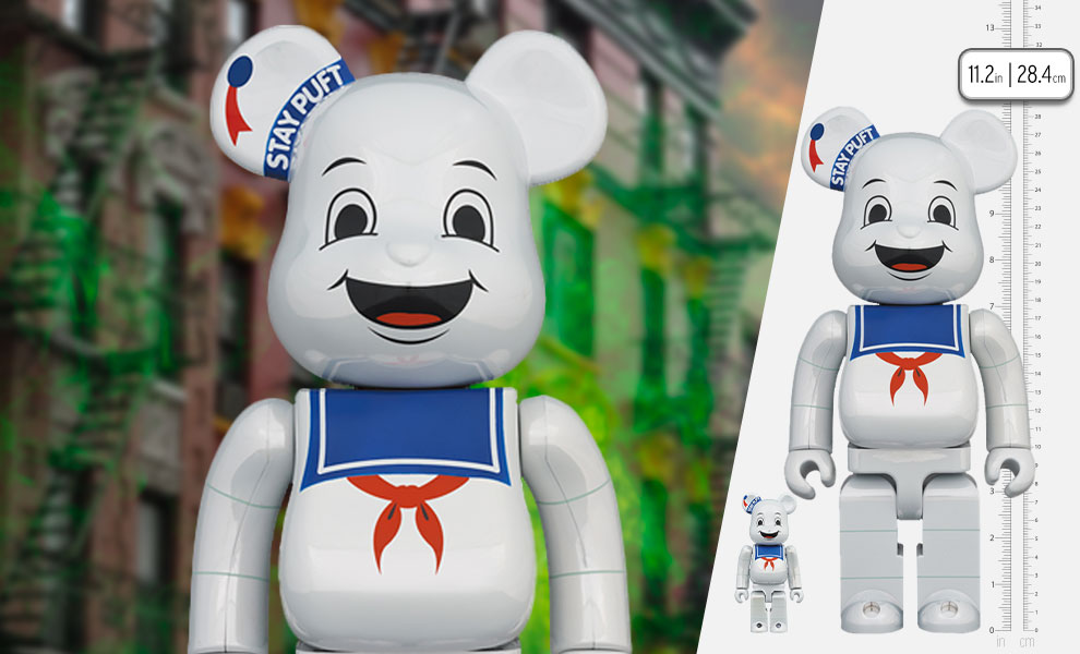 Be@rbrick Stay Puft Marshmallow Man (White Chrome Version) 100 