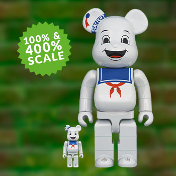 Be@rbrick Stay Puft Marshmallow Man (White Chrome Version) 100
