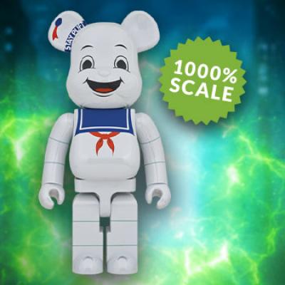 Be@rbrick Stay Puft Marshmallow Man (White Chrome Version) 1000%(Ghostbusters) Collectible Figure by Medicom Toy