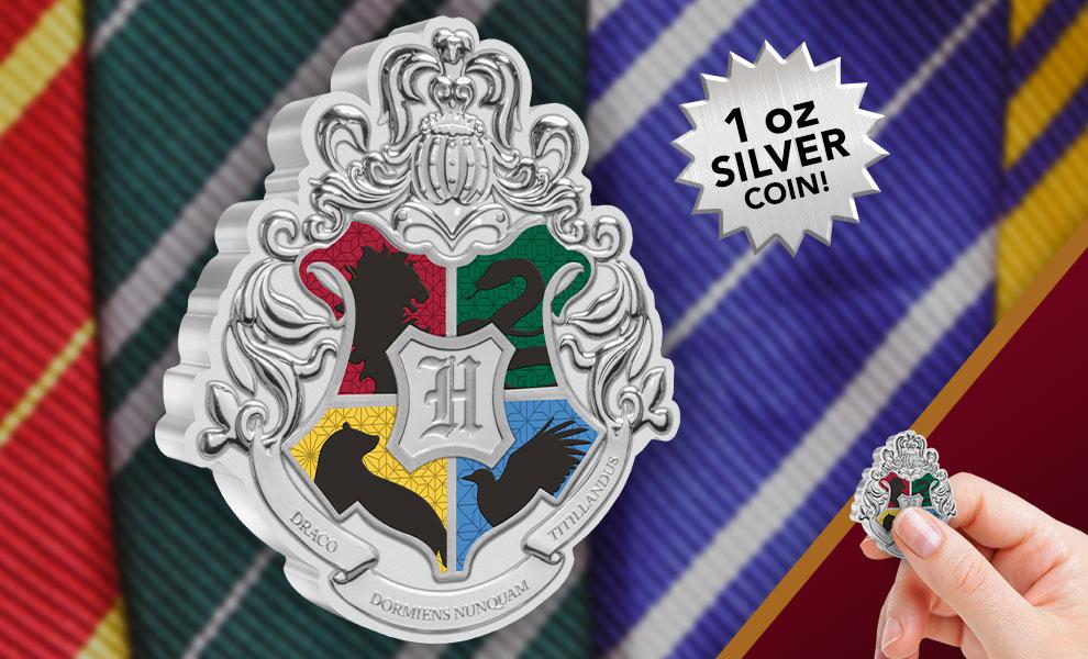 Hogwarts Crest 1oz Silver Coin by New Zealand Mint