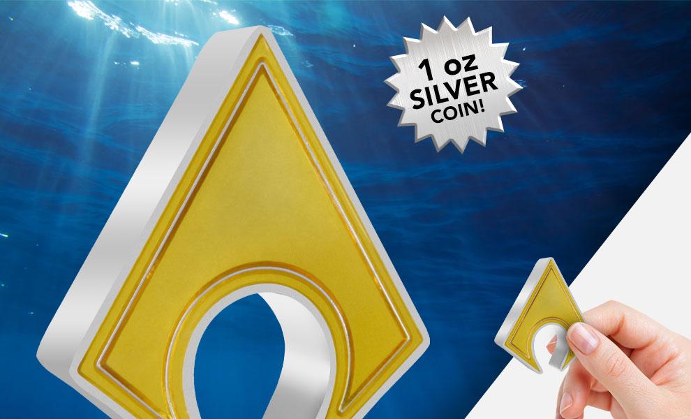 Aquaman Emblem 1oz Silver Coin Silver Collectible by New Zealand Mint