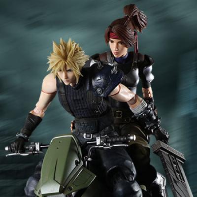 Jessie, Cloud, and Motorcycle (Final Fantasy) Action Figure by Square Enix
