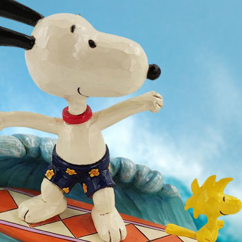 Snoopy & Woodstock Surfing Figurine by Enesco. | Sideshow Collectibles