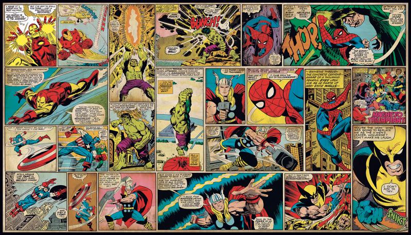 Marvel Classics Comic Panel Wallpaper Mural By Roommates Sideshow Collectibles