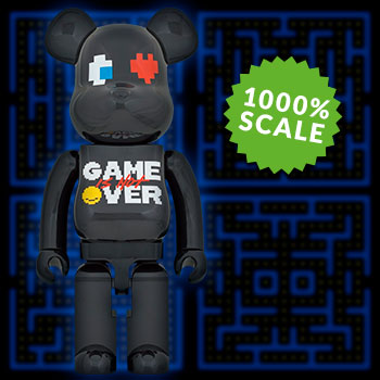 1000% Bearbrick - Pac Man x Grafflex (9090 x S.H.I.P & Crew) by