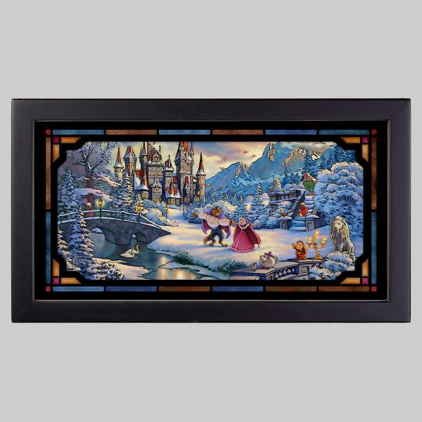 Beauty & The Beast's Winter Enchantment Stained Glass by Art Brand Studios